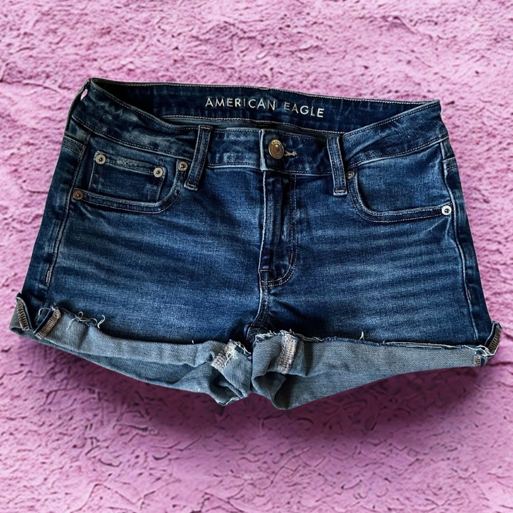 American Eagle Midi Jean Shorts Size 2